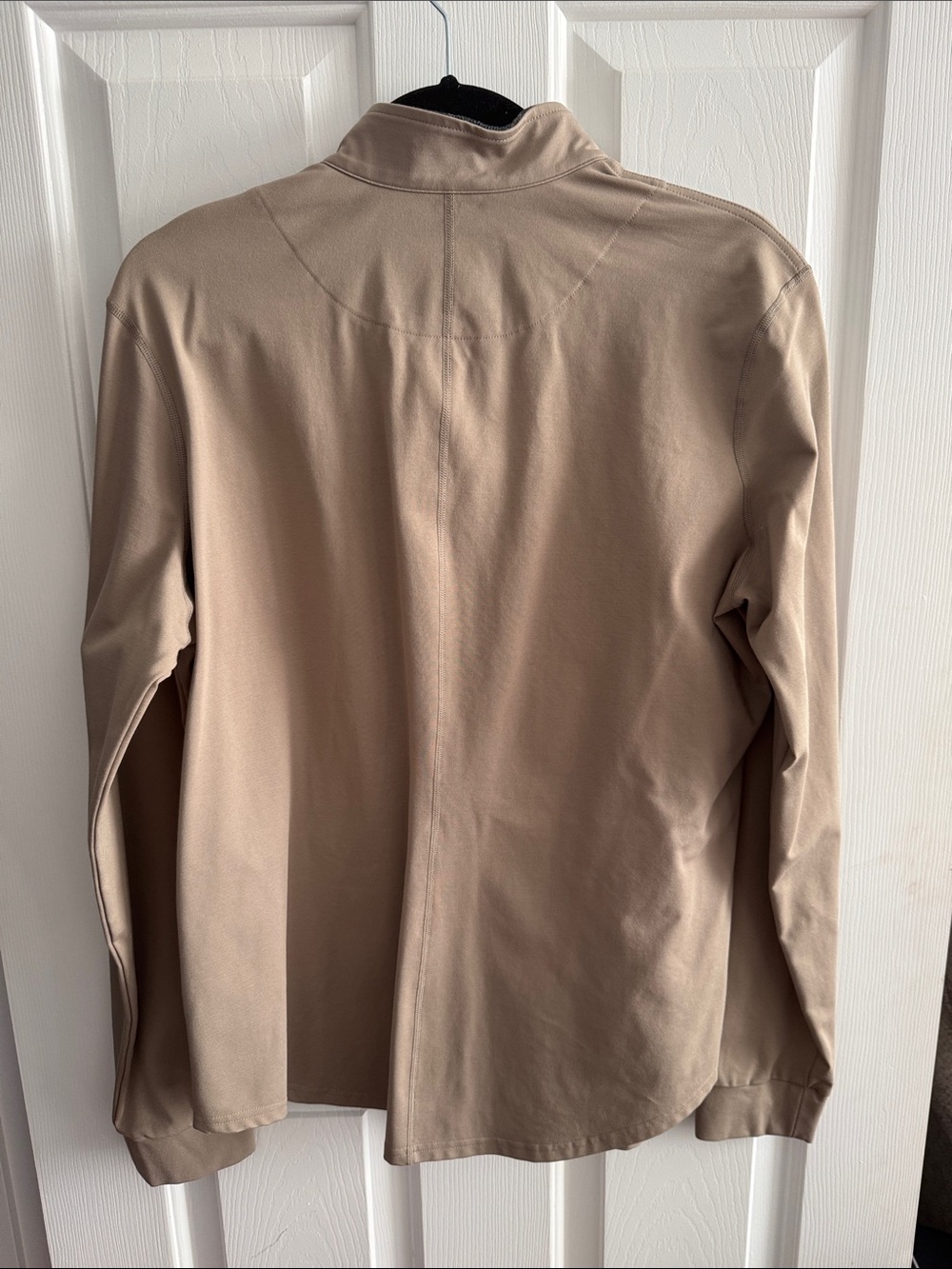 BYLT Basics Women's Quarter-Zip Pullover in Tan - Picture 6 of 6
